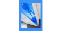 Vitrine haute 2 portes collection SPIKE couleur blanche. Meuble design