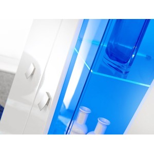 Vitrine haute 2 portes collection SPIKE couleur blanche. Meuble design