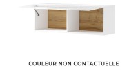 Vitrine suspendue horizontale collection OHIO coloris gris anthracite et chêne.