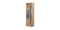 Vitrine design avec LED intégrée collection BREDA coloris chêne.