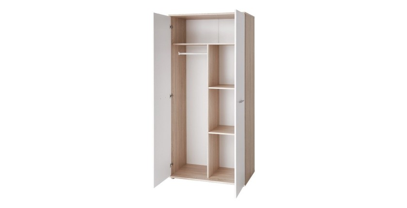 Chambre complète enfant, ado collection DENVER. Armoire, Lit, bibliothèque, chevet et étagère