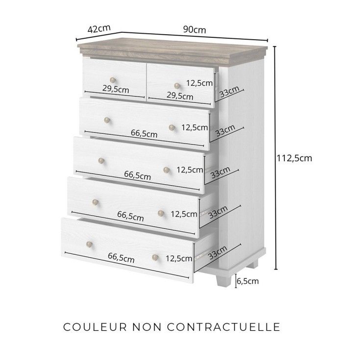 Chambre à coucher ASSIA : Armoire 200cm, Lit 160x200, commode, chevets. Coloris vert kaki et  chêne.