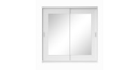 Armoire 180cm avec miroirs et portes coulissantes. Collection ROMEO. Coloris blanc