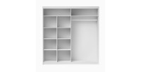 Armoire 180cm avec miroirs et portes coulissantes. Collection ROMEO. Coloris blanc