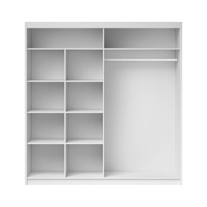 Armoire 180cm avec miroirs et portes coulissantes. Collection ROMEO. Coloris blanc