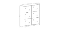 Armoire blanche 200cm avec miroirs, portes coulissantes. Collection CALABRE.