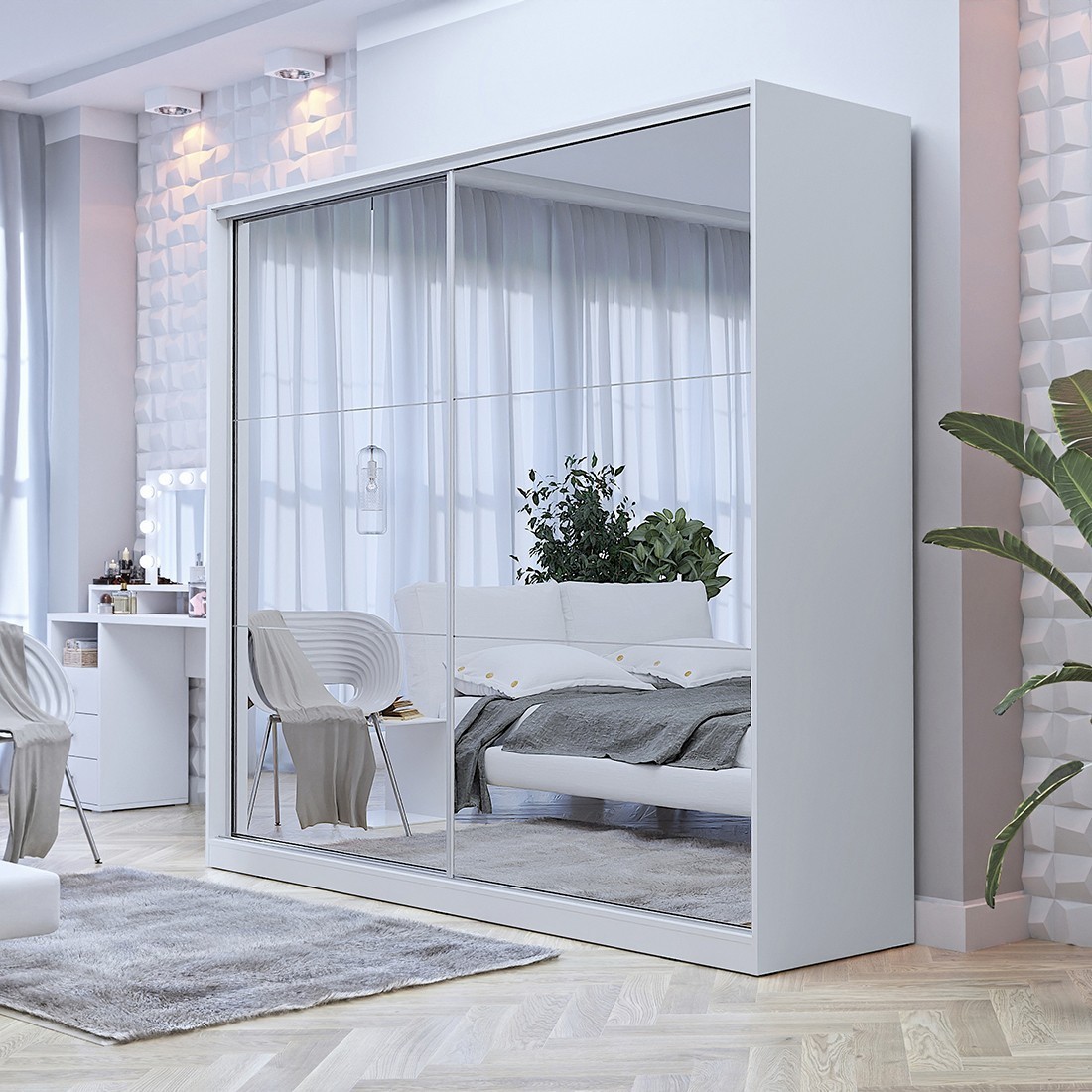 Armoir Blanche Avec Miroirnull