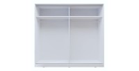 Armoire blanche 200cm avec miroirs, portes coulissantes. Collection CALABRE.