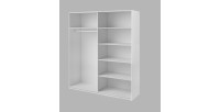 Armoire 2 portes coulissantes 220cm couleur blanc brillant. Collection FLOYD