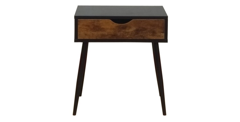Table de Chevet collection HAALAND coloris noir style Scandinave.