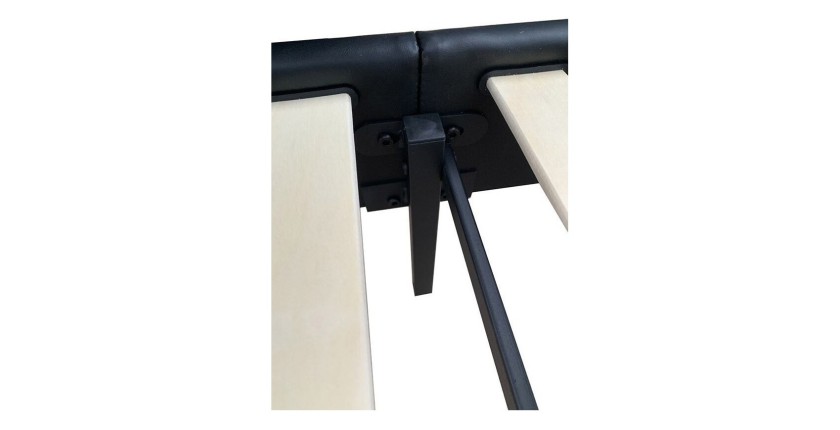 Structure de lit simple 140x200 collection GUAM. Coloris noir.