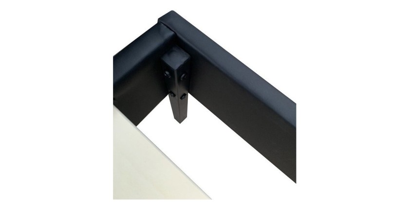 Structure de lit simple 140x200 collection GUAM. Coloris noir.