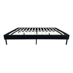 Structure de lit simple 140x200 collection GUAM. Coloris noir.