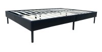 Structure de lit simple 140x200 collection GUAM. Coloris noir.