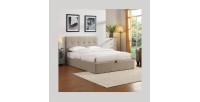 Lit coffre collection DESERT - Couleur beige - 140x200cm - Sommier inclus
