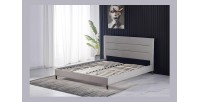 Lit collection SIENNE - Couleur grise - 140x200cm - Sommier inclus