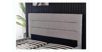 Lit collection SIENNE - Couleur grise - 140x200cm - Sommier inclus