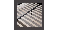 Lit collection SIENNE - Couleur grise - 140x200cm - Sommier inclus