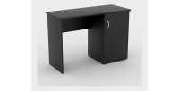 Bureau droit design avec caisson de rangement 1 porte collection ARLEE coloris noir.
