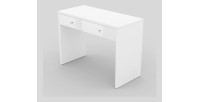 Bureau droit design avec grand tiroir collection BRIXTON coloris blanc.