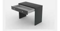 Bureau droit design avec grand tiroir collection BRIXTON coloris gris.