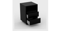 Bureau droit design avec caisson de rangement collection KINSALE coloris chêne sonoma et noir.