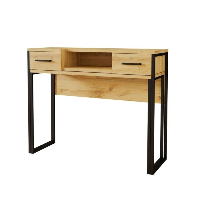 Ensemble Bibliothèque et Console extensible en Bureau avec nombreux rangements collection JASPER.
