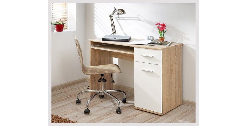 Bureau enfant, Ado avec étagère coulissante, 1 porte et un tiroir collection DENVER