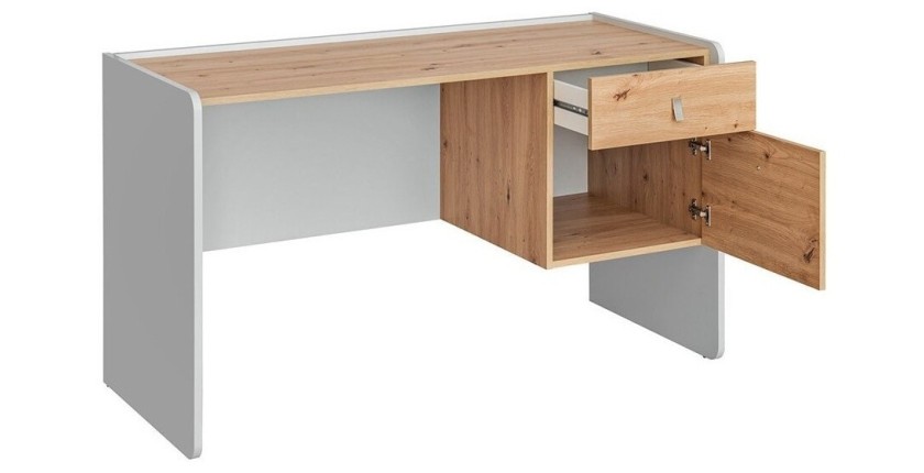 Bureau enfant, Ado avec 1 porte et un tiroir collection BIBOU