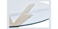 Table à manger ronde ALEX, ø120cm - verre et métal- Style Moderne