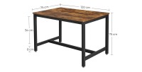 Table à manger 4 places style industriel collection TAMPA.