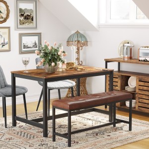 Table à manger 4 places style industriel collection TAMPA.