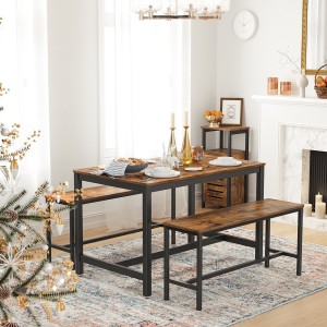 Table à manger 4 places style industriel collection TAMPA.