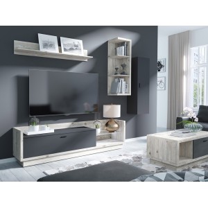 Armoire suspendue collection CORK. Coloris gris anthracite.