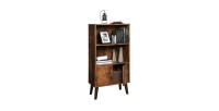 Bibliothèque style rustique collection Austin. Coloris bois foncé.