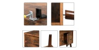 Bibliothèque style rustique collection Austin. Coloris bois foncé.