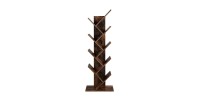 Bibliothèque arbre style rustique collection AUSTIN. Coloris bois foncé.