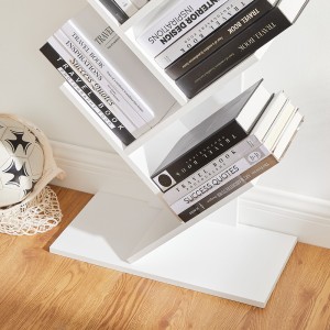 Bibliothèque arbre style design collection AUSTIN. Coloris blanc.