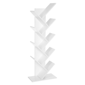 Bibliothèque arbre style design collection AUSTIN. Coloris blanc.