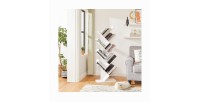 Bibliothèque arbre style design collection AUSTIN. Coloris blanc.