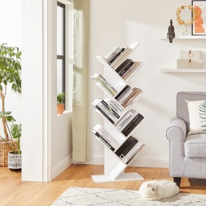 Bibliothèque arbre style design collection AUSTIN. Coloris blanc.