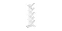 Bibliothèque arbre style design collection AUSTIN. Coloris blanc.
