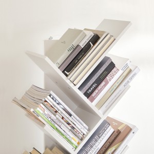 Bibliothèque arbre style design collection AUSTIN. Coloris blanc.