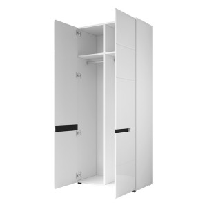 Armoire de rangement coloris gris collection LUCIA. Meuble design idéal pour votre salle à manger.