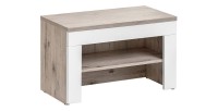 Meuble d'entrée - ONYX 2 - Coloris chêne et blanc