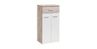 Meuble d'entrée - ONYX 2 - Coloris chêne et blanc
