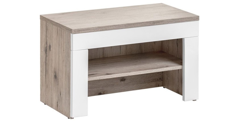 Meuble d'entrée - ONYX 3 - Coloris chêne et blanc
