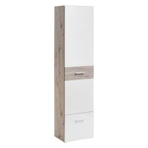 Meuble d'entrée - ONYX 3 - Coloris chêne et blanc
