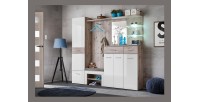 Meuble d'entrée - ONYX 4 - Coloris chêne et blanc