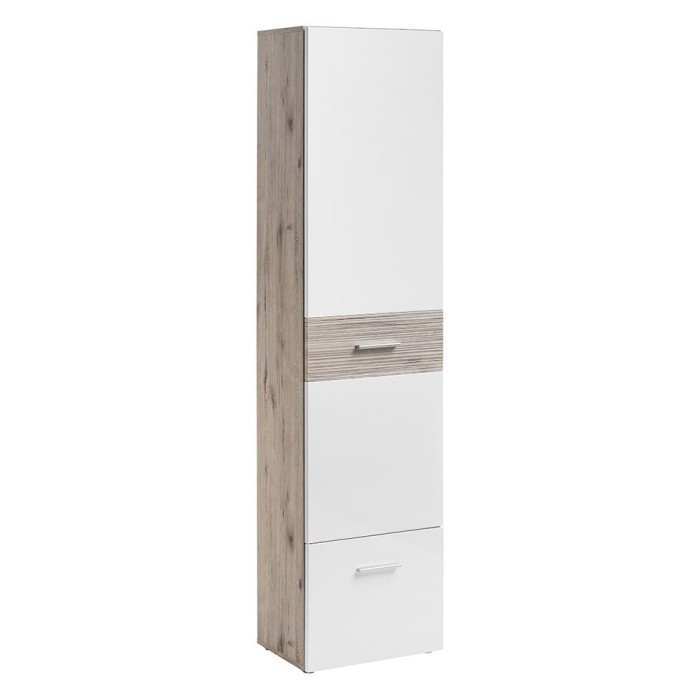 Meuble d'entrée - ONYX 4 - Coloris chêne et blanc